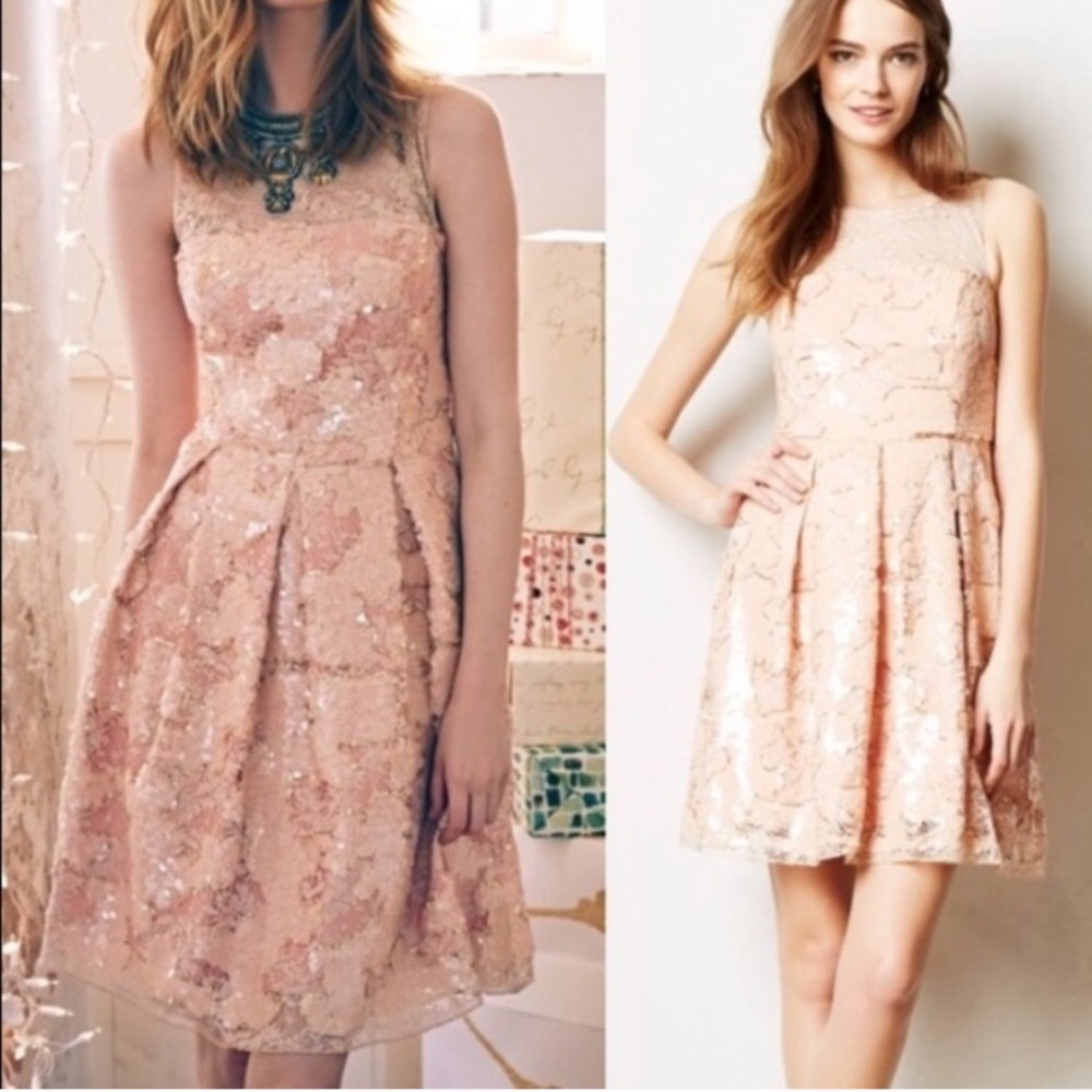 {Anthropologie} Eva Franco Sequin Sugarberry Dress